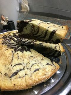 عکسی از دستور کیک زبرا اسفنجی