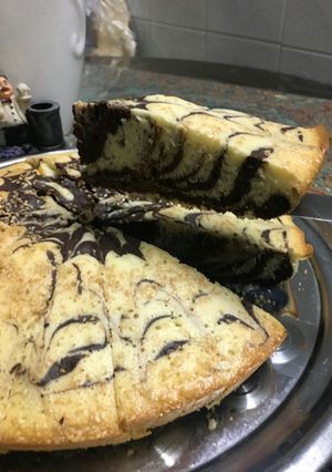 عکسی از دستور کیک زبرا اسفنجی