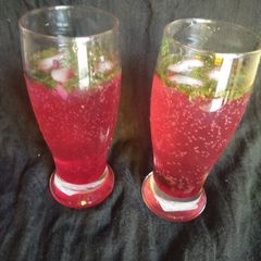 A picture of Rose mint mocktail.
