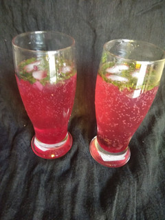 A picture of Rose mint mocktail.