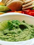 Hummus de espirulina y cilantro🌱