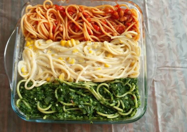 Steps to Prepare Favorite Tri Colour Spaghetti