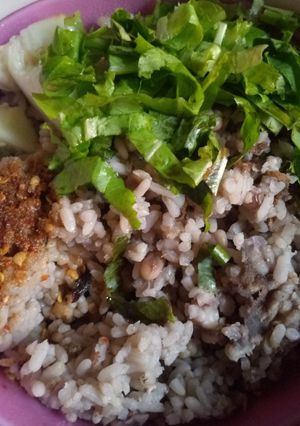 A picture of Rice and beans.