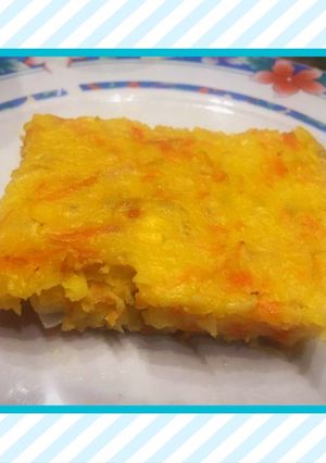 Una foto de Budín de choclo y zanahoria light