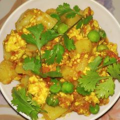A picture of Matar paneer bhurji.