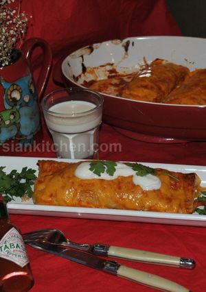 عکسی از دستور انچیلادای گوشت