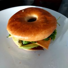 A picture of My Avocado, Cheese & Wild Rocket Bagel 🥯.