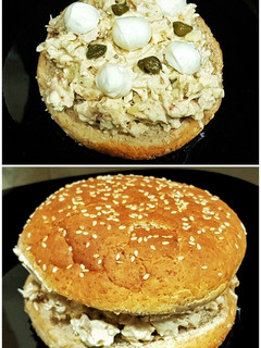 Una foto de Sándwich de pechuga de pollo, mozzarella y alcaparras