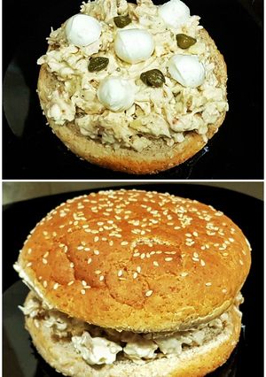 Foto principal de Sándwich de pechuga de pollo, mozzarella y alcaparras