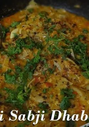 A picture of Papad ki Sabji Dhaba style.