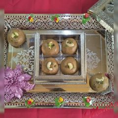 A picture of Chestnut flour ladoo.
