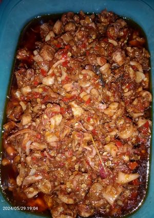Foto resep Sambel Cumi Asin pedas dower