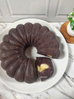 Foto resep Bolu kukus ketan hitam isi keju lumer