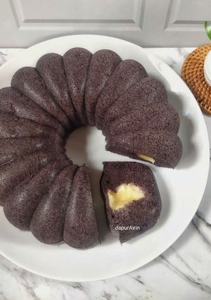 Foto resep Bolu kukus ketan hitam isi keju lumer