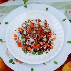 A picture of Healthy and tasty sprouted ragi salad.