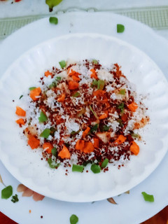A picture of Healthy and tasty sprouted ragi salad.
