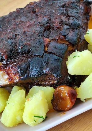 Mézes-mustáros oldalas recept fotója