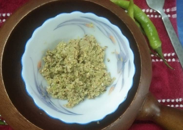 Easiest Way to Make Summer Green  Chillies  Chutney
