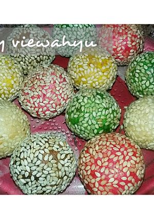 Foto resep Onde-onde Rainbow isi kacang ijo