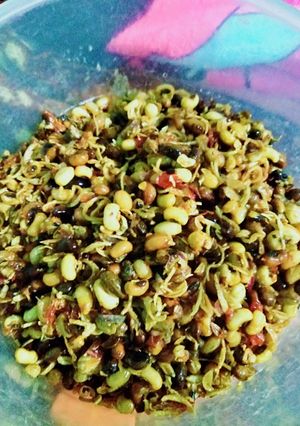 Foto resep Sambel kriuk, bijian kacang panjang merah putih
