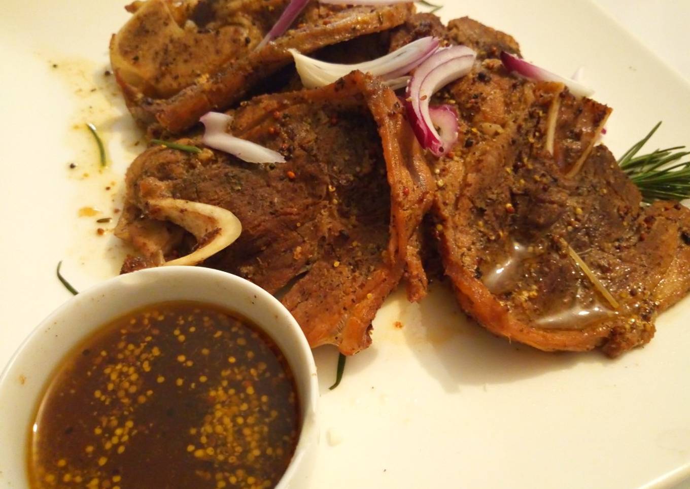 Whole Mustard Pork Chops