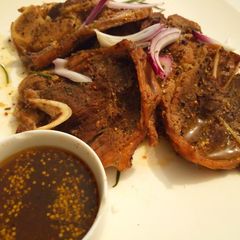 Whole Mustard Pork Chops A picture of Whole Mustard Pork Chops.