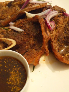 A picture of Whole Mustard Pork Chops.