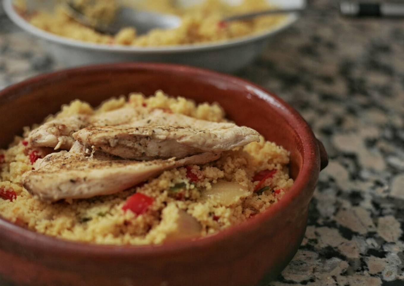Cous cous con pollo y muchas verduras 🍲