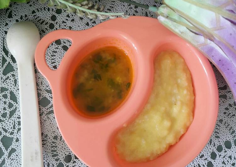 Langkah Mudah untuk Menyiapkan MPASI 7 bulan (Bubur nasi jagung kuah sop) yang Bikin Ngiler