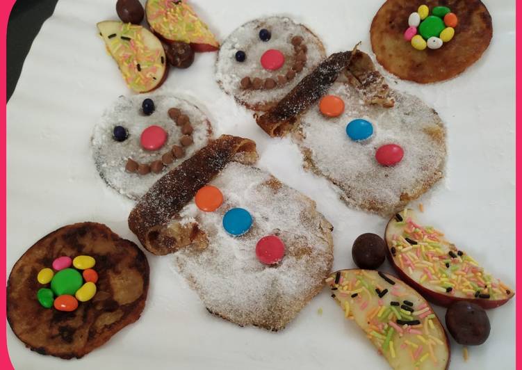 Snowman Apple Pancakes Snowman Apple Pancakes