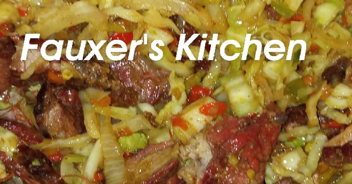 Peppered Cabbage Meat Recipe By Fauxer Cookpad 3044