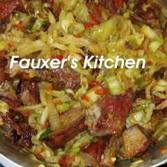 Peppered cabbage meat A picture of Peppered cabbage meat.