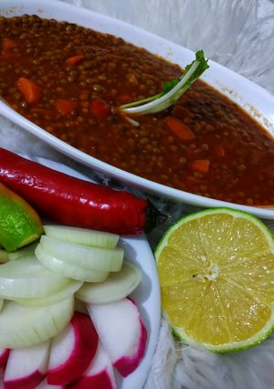 صورة لوصفة شوربة عدس وجزر