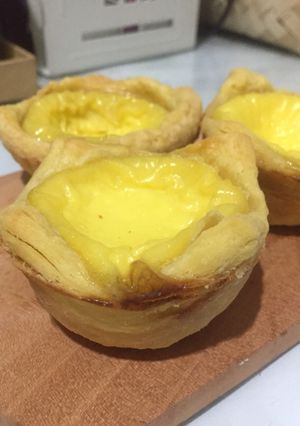 Foto resep Portuguese egg tart with chinnese pastry