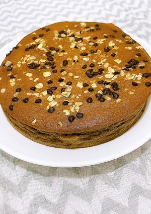 Hình của món Bánh chuối yến mạch cacao.
