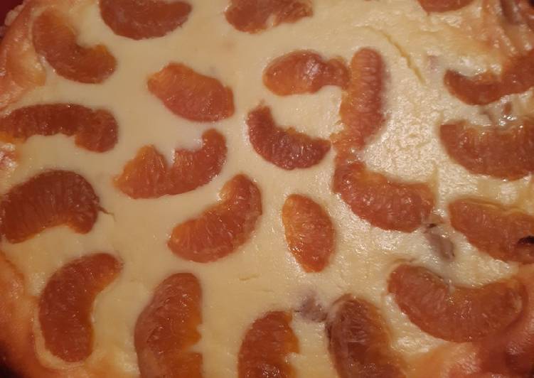Käsekuchen mit Mandarinen