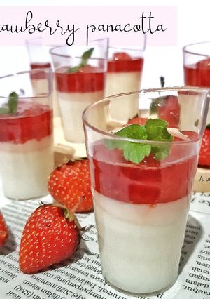 Foto resep 🍓Strawberry panacotta🍓