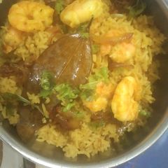 A picture of Prawns Birayani.