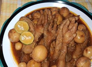 Foto resep Ceker telur walang kuah kecap pedas
