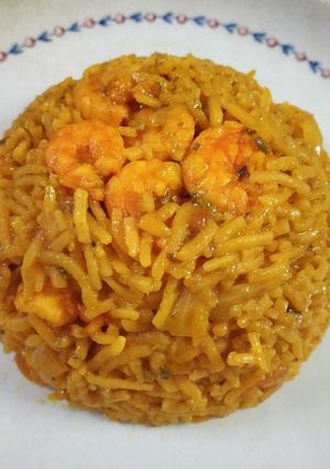 A picture of Prawns pulao.