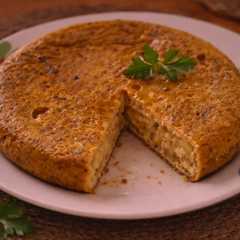 Una foto de Tortilla de coliflor especiada