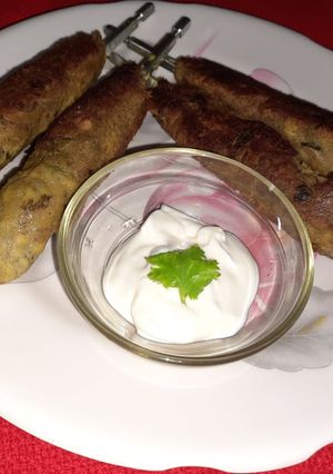 A picture of Raw banana seekh kabab.