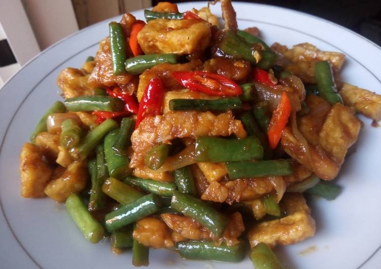 Oseng kacang panjang dan tempe