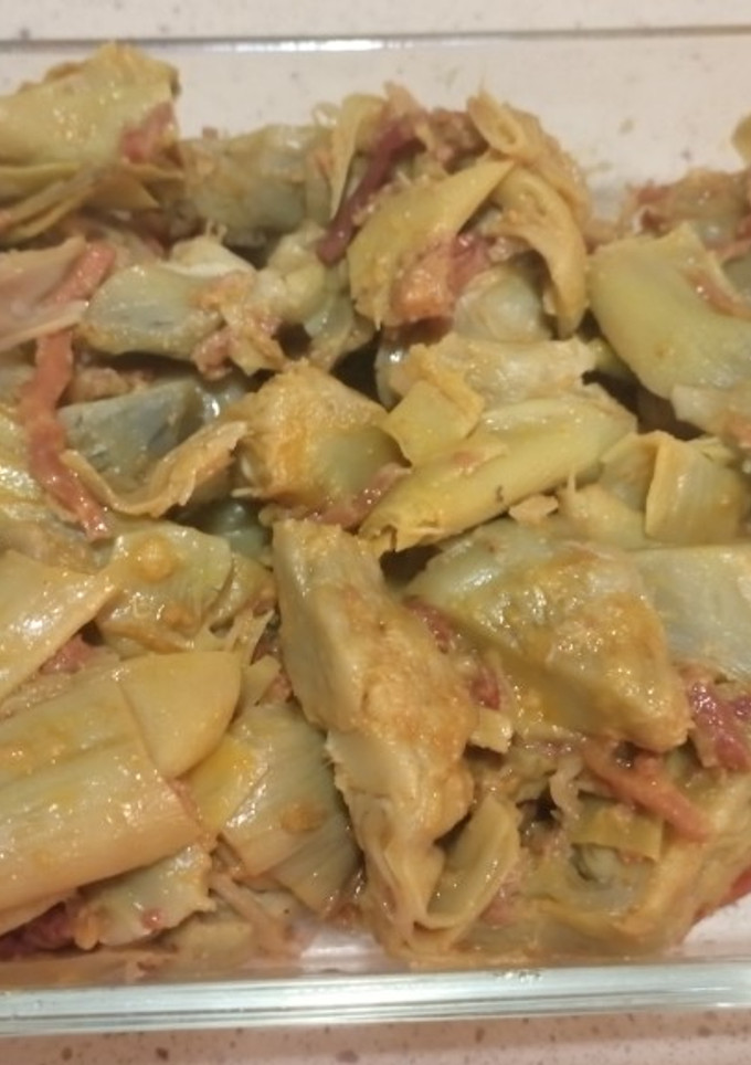Una foto de Alcachofas congeladas con jamón en Monsieur Cuisine