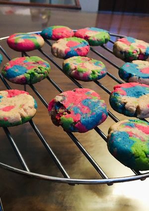 A picture of Rainbow cookies.