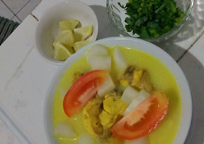 Resep Soto ayam lobak Yang Laziss