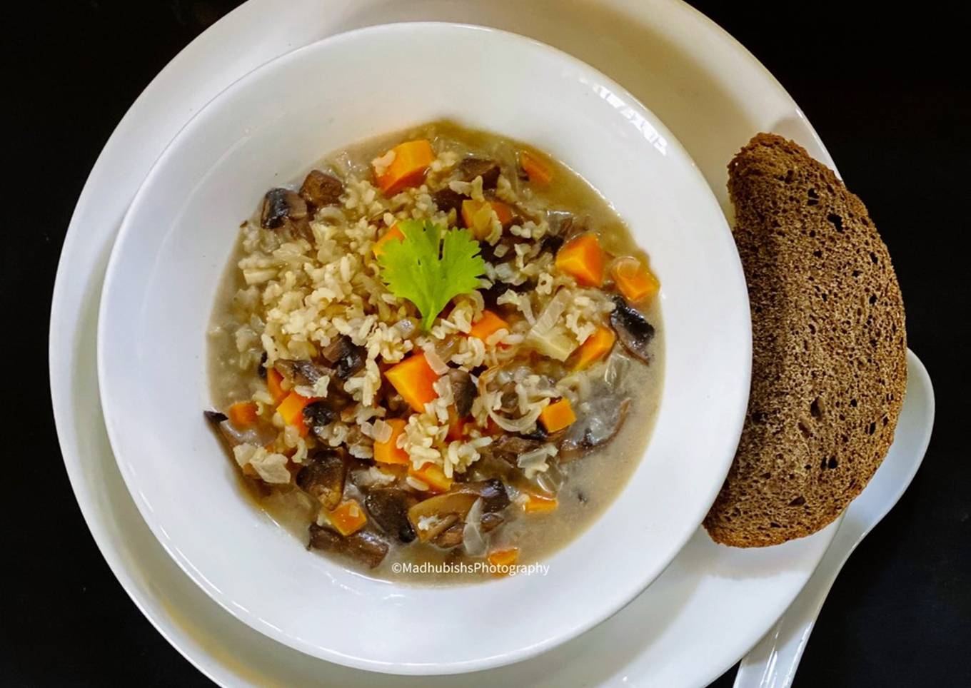 Brown Rice & Mushroom Soup