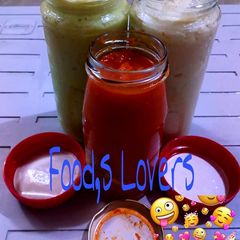 A picture of Ginger, Garlic & tomato paste.