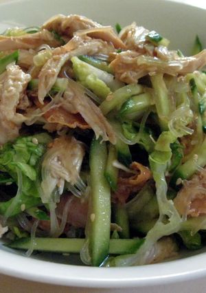 A picture of Chicken Harusame Salad.