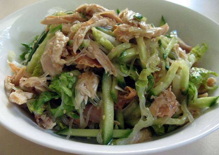 Steps to Make Any-night-of-the-week Chicken Harusame Salad